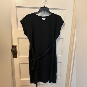 J. Crew Black Midi Dress